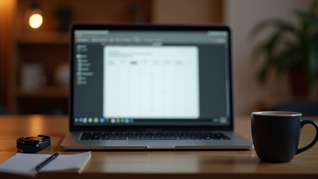 Stůl s notebookem zavřeným a hodinami ukazujícími konec pracovního dne